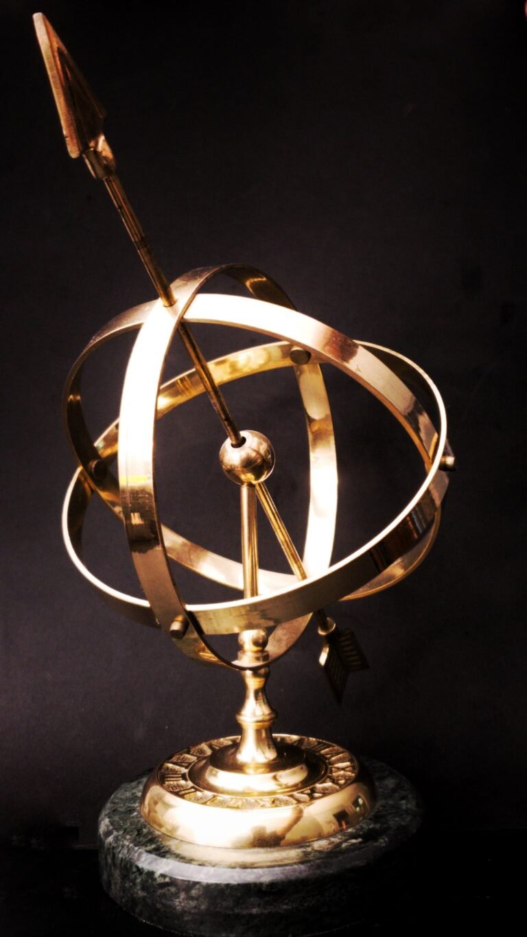 Brass-colored and Black Table Decor